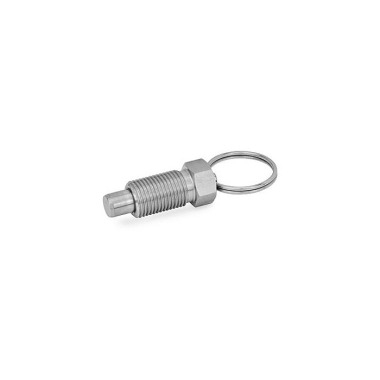 Ganter Doigts d’indexage en inox, avec anneau de levage/boucle de fil, sans position de repos GN 717-3-M6X0,75-A-NI