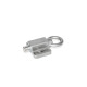 Ganter Doigts d’indexage, inox, avec bride pour montage en surface, sans position de repos GN 722.6-12-20-A-A4