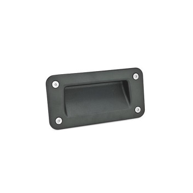 Ganter Poignées encastrables, zinc moulé sous pression, de type à visser GN 7330-127-A-2-SW