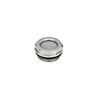 Ganter Bouchons à échappement avec filtre, inox, avec treillis en inox GN 7403-NI-M20X1,5-500