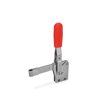 Ganter Sauterelles, inox, manette d’actionnement verticale, avec embase verticale GN 810.1-130-F-NI