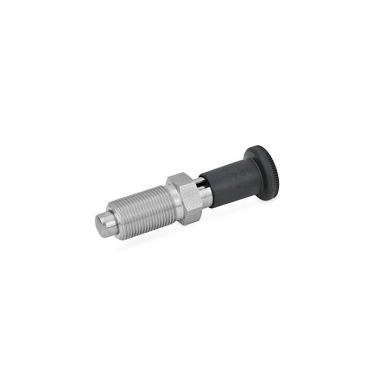 Ganter Doigts d’indexage en inox avec bouton long en plastique GN 817.2-8-12-C-NI