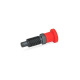 Ganter Doigts d’indexage, acier, avec bouton rouge GN 817-4-6-B-RT