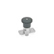 Ganter Doigts d’indexage miniatures en inox, avec ou sans position de repos GN 822.9-10-10-B