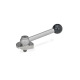 Ganter Boulon de serrage, inox, serrage vers le bas, serrage radial, avec goupille filetée GN 918.7-40-KV-L