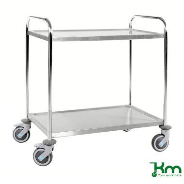 Kongamek Chariot en acier inoxydable avec 2 plateaux, C3 KM60354-S