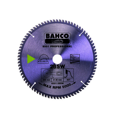 BAHCO Lame de scie circulaire, 300 mm, 60 dents, angle de coupe 0° 8501-30SW