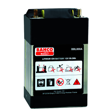 BAHCO Batterie lithium fer phosphate, 12V et 8Ah BBL800A