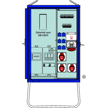 as - Schwabe 61831 Anschlussverteiler-Endverteiler-Schrank AVE 2 61832