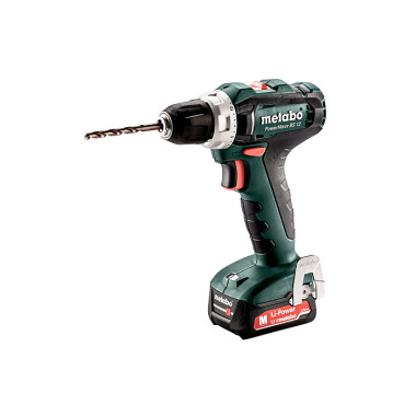 Metabo Akku-Bohrschrauber PowerMaxx BS 12 (601036500) metaBOX 118 12V 2x2Ah Li-Power + SC 30