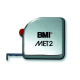 BMI metro a nastro tascabile MET lunghezza 2m laccato bianco 490241210