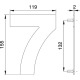 edi Hausnummer Ziffer 7 VA ma 150mm B.119mm EDI 2507/0000/00