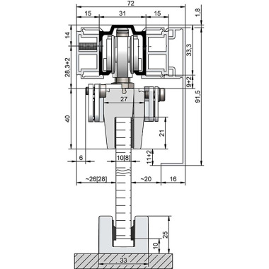 Woelm HELM Coppia di tappi di copertura 72 x 91, 5 mm, anodizzato EV1 006374