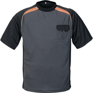 T-Shirt Gr.XL dunkelgrau/schwarz/orange 3816 FB. 6310