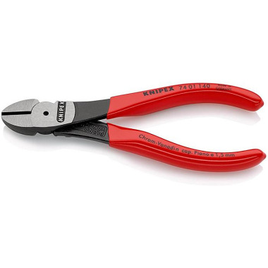 Kraftseitenschneider L.140mm pol.Form 0 Ku.-Überzug KNIPEX 74 01 140