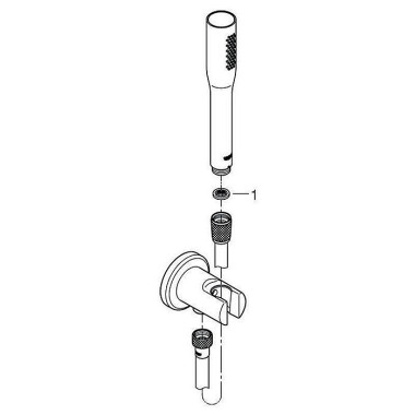 GROHE Wandhalterset Eupho ria C Stick Wdanschlbog. mit Wandbrausehalter chro m 26404000