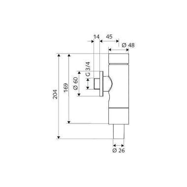 Schell WC-Spülarmatur SCH ELLOMAT BASIC 3/4" chrom 022470699