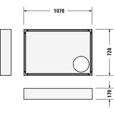 Duravit Wannenträger D-CO DE f 720097 1100x750mm 791455000000000