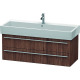 Duravit Waschtischunterba u X-LARGE 443x1150x448mm nussbaum dunkel XL634702121