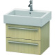 Duravit Waschtischunterba u X-LARGE 443x550x448mm m edi eiche XL634407171