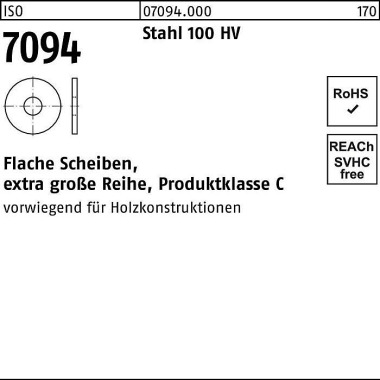 Unterlegscheibe ISO 7094 6 Stahl 100 HV 100 Stück 070940000060000