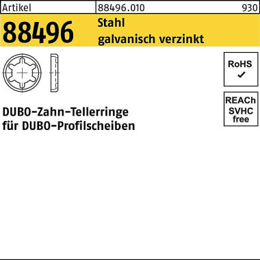 Zahntellerring R 88496 41 9-39,5x27 Stahl galv.verz . 50 Stück DUBO 884960104190000