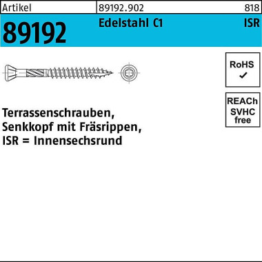 Terrassenschraube R 89192 SEKO ISR TG 5x 70/42-T25 C1 200 Stück 891929020050070