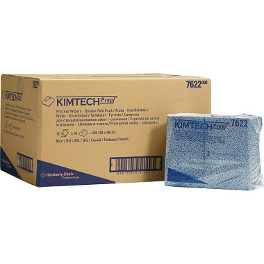 Prozesswischtuch KIMTECH 7622 L381xB490ca.mm blau 12 Btl.à 35 Tü.