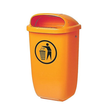 Abfallbehälter H650xB395xT250mm 50l orange SULO 1052434