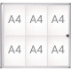 Schaukasten 6xA4 B710xH651mm abgeschrägte Ecken f.Innenber.MAUL 6820608
