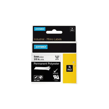 DYMO Schriftbandkassette Rhino ID1 18482 9mmx5,5m sw auf ws 133003901