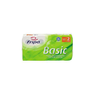 Fripa Toilettenpapier Bas ic 1510805 2-lagig 250Bl. weiß 8 Rl./Pack. 446003701