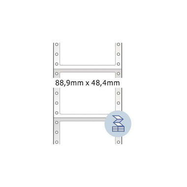 HERMA Endlosetikett 8204 88,9x48,4mm weiß 3.000 St ./Pack. 129030500