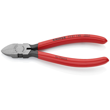 Knipex Diagonal Cutter for plastics plastic coated 140mm 72 01 140