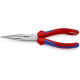 Knipex Flachrundzange mit Schneide (Storchschnabelzange) 26 12 200 T BK