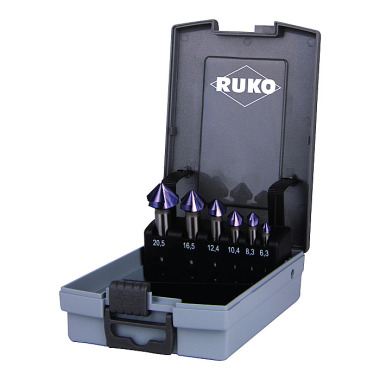 Ruko Assortimenti di svasatori DIN 335 forma C 90° HSS-TiAlN 102152FRO