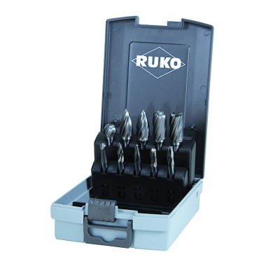 Ruko Set frese HM alluminio 10 pezzi in Rosebox 116103ARO