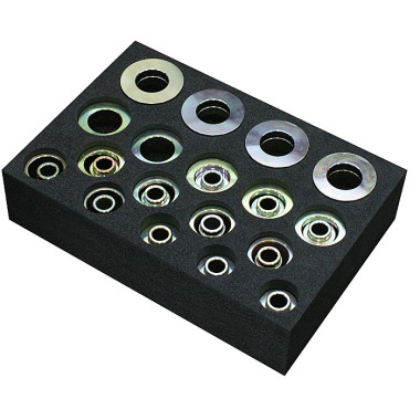 Gedore KLANN Set di manicotti di compressione/supporto Ø 30-90 mm corti, 45 mm, con inserto in schiuma KL-0039-160 E