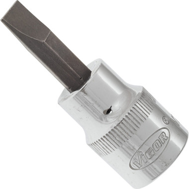 Vigor Punta per cacciavite - cava quadrata 10 mm (3/8 pollici) - profilo a fessura - 1 x 7 V2287N