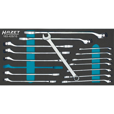 HAZET Set chiavi combinate - profilo doppio esagono esterno - numero utensili: 15 163-428/15