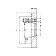 RÖHM Flangia conica corta, Ø esterno 125, conicità corta 3, ISO 702-3 319650