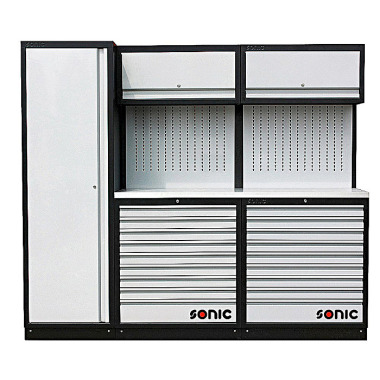 Sonic Armadio a muro MSS 2300mm con banco di lavoro in acciaio inox 4731701