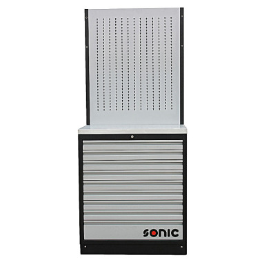 Sonic Armadio a muro MSS 845mm con banco di lavoro in acciaio inox 4731709