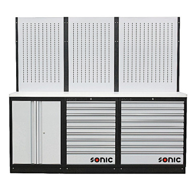 Sonic MSS 2193mm Armadio a muro con banco di lavoro in acciaio inox 4731803