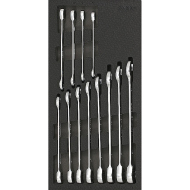 Sonic Set di chiavi a cricchetto, poligonale, 1/3 SFS, dritto, 12 pezzi 601228