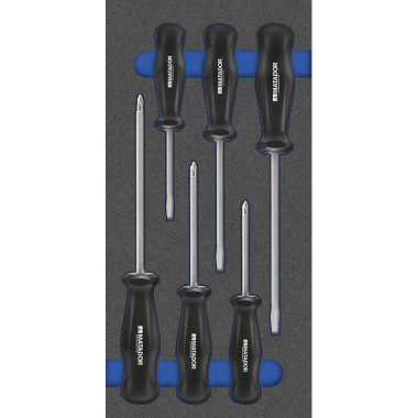 MATADOR MTS R: Screwdrivers with Striking Cap, 6 pcs 1/3: 390x190mm 8164 1653