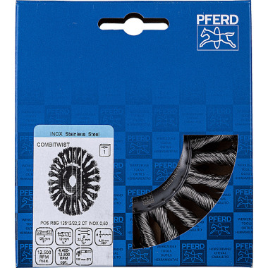 PFERD Pennello tondo nodato POS RBG 12512/22.2 CT INOX 0.50 43303012