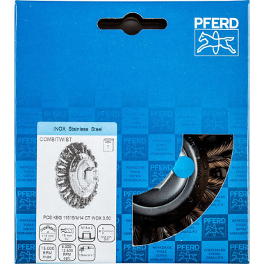 PFERD Spazzola conica con filo, annodata POS KBG 11515/M14 CT INOX 0,50 43315015