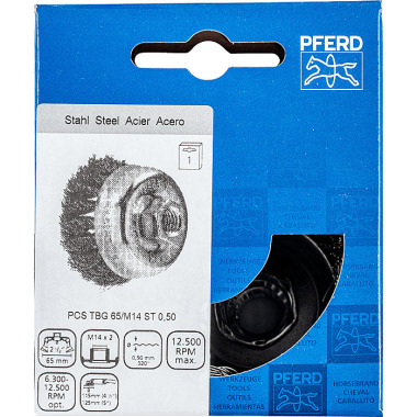 PFERD Spazzola a tazza con filettatura, annodata POS TBG 65/M14 ST 0,50 43305001