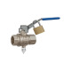 Riegler Giunto di sicurezza, bloccabile, sfiato M5, MS nichelato, Rp 3/8 103150